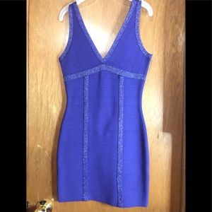 Guess purple bandage dress